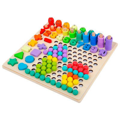 Сортер мозаика 5в1 по методу Монтессори Brauberg 665248 1